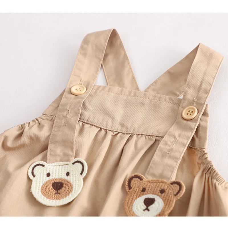 New Summer Baby Girls Clothes Suit Children Boys Cartoon T-Shirt Strap Shorts 2Pcs/Sets Toddler Casual Costume Kids Tracksuits